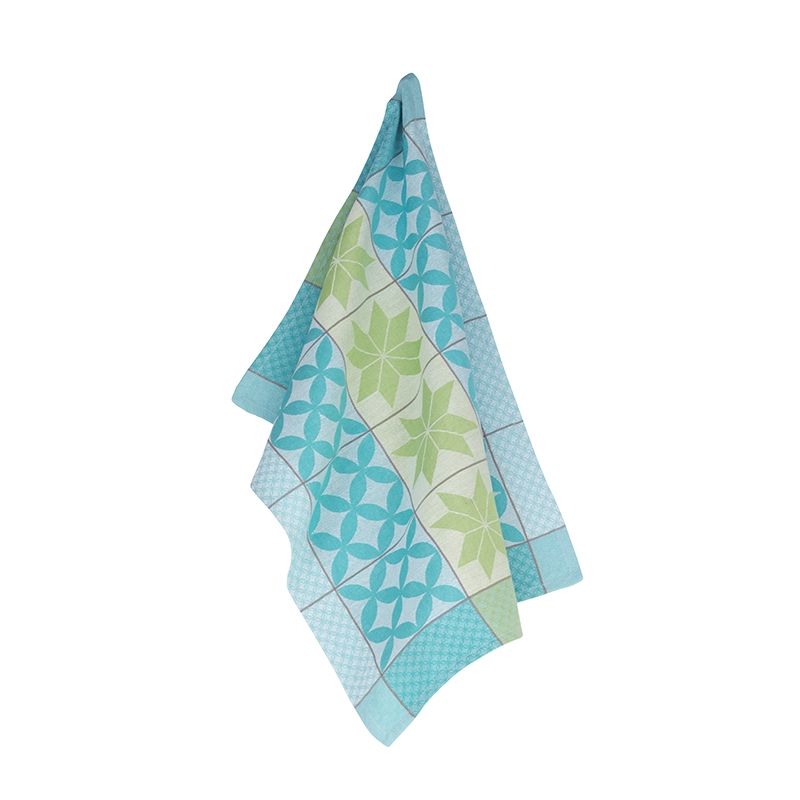Kela 12278 Keukenhanddoeken - Katoen - Blauw/Groen - Patroon