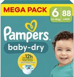 Pampers 4x Baby Dry Luiers Maat 6 (13-18 kg) 22 stuks