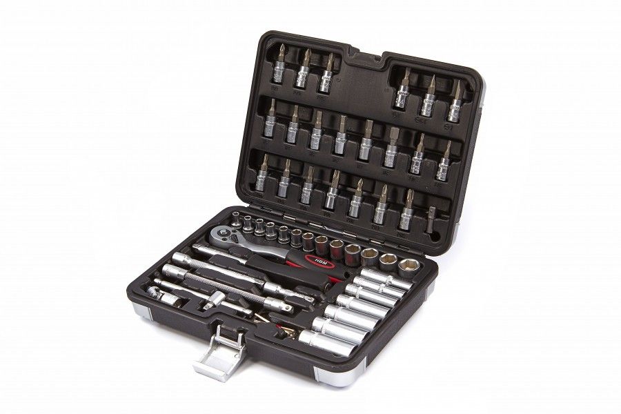 HBM 53-Delige 1/4" Doppenset inclusief Lange Doppen