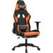 Maison Exclusive - Chaise de jeu de massage et repose-pied noir orange similicuir
