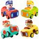 Voiture jouet enfant - Set de 4 - Véhicules à pression - Motif ours - Dès 2 ans