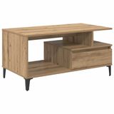 vidaXL Salontafel Artisan Eiken 90 x 49 x 45 cm Bewerkt Hout