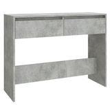 VidaXL Wandtafel 100x35x76,5 cm bewerkt hout betongrijs