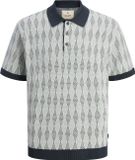 JACK&JONES JPRBLUJUDE KNIT JAQUARD POLO SS Heren Polo Blauw M