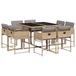 vidaXL 9-delige Tuinset met Kussens, Poly Rattan, Gemengd Beige