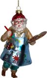 Hd collection Schilder Ornament kerstbal Glas Multi 13.3 cm