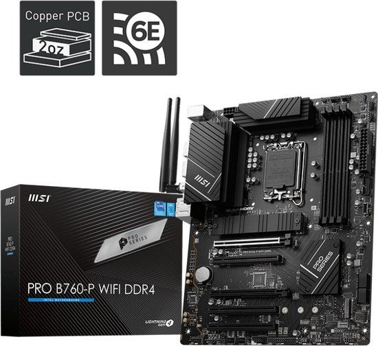 MSI PRO B760-P WIFI DDR4 Moederbord