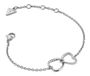 GUESS Mon Amour Two Hearts Bracelet Rhodium Zilverkleurig