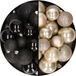 Decoris Kaemingk B.V. Kerstballen 60x stuks - mix zwart/champagne - 4-5-6 cm - kunststof