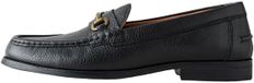 Next - Heren - Leren loafers met geringd bandje - Zwart