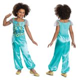 Disguise Disney Princess Jasmine verkleedjurk voor kinderen, klassiek, turquoise, maat 3-4 jaar