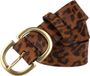 Legend Dames - Leren riem - Panter - Bruin - 85cm