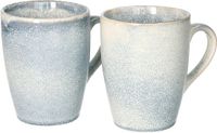 Siaki Koffiemok / theemok Faye - lichtblauw - set 2x - 340 ml - mokken - keramiek