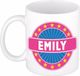 Bellatio Decorations - Emily voornaam - koffiemok - beker - wit/roze - 300 ml