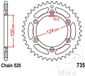 JT-prockets Couronne 48Z PAS 520 Diamètre Intérieur 100 Entraxe Fixation 124