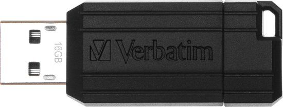 Verbatim USB Stick - 16GB - USB 2.0 - Zwart - Uitschuifbaar