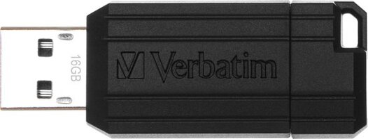 Verbatim USB Stick - 16GB - USB 2.0 - Zwart - Uitschuifbaar