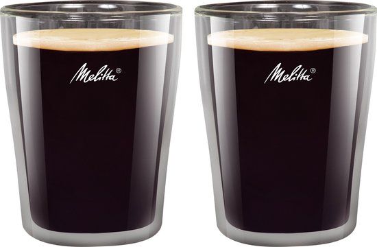 Melitta - Espresso Glazen - 200ml - Set van 2 - Dubbelwandig - Vaatwasserbestendig