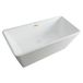 Hudson Reed Sandford Baignoire Autoportante avec Deux Dossiers Inclinés - 150cm x 75cm Rectangulaire Moderne Blanc - Trop-plein en Or Satiné