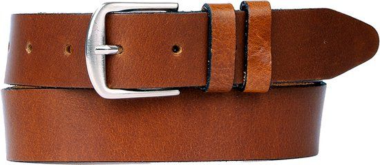 Petrol Industries Riem Heren - Broekriem - Verstelbaar - Leer - Cognac - 115 cm