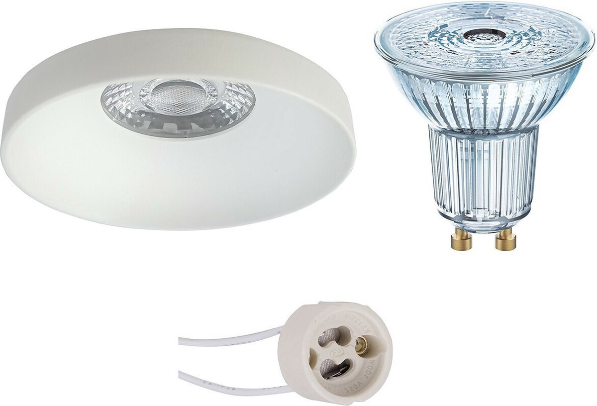 Qualu LED Spot Set - OSRAM Parathom PAR16 927 36D - Proma Vrito Pro - GU10 Fitting - Dimbaar - Inbouw Rond - Mat Wit - 5.5W - Warm Wit 2700K - Ø82mm