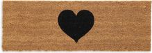 Merkloos Deurmat - met hart - 75 x 25 cm - antislip - langwerpig - binnen en buiten