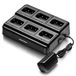 Baofeng Chargeur multiple 6 emplacements pour BF-888S – station de charge 6 voies pour talkie-walkie BF-777S, H-777, socle avec bloc secteur