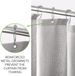 Icecat Rideau de douche de luxe – Gris clair – Motif gaufré – 182,9 x 182,9 cm – 100 % Polyester – Lavable