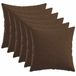 vidaXL - Kussensloop - 6 stuks - HEERLEN - Bruin - 30 x 30 cm - Katoensatijn