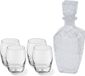 Excellent Houseware Carafe à whisky/eau en verre 900 ml avec 4 verres à whisky de luxe 360 ml - Ensemble pour connaisseurs ou cadeau