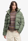 Superdry - Parka rembourrée à capuche - Femme - Polyester - Vert clair - Taille 10
