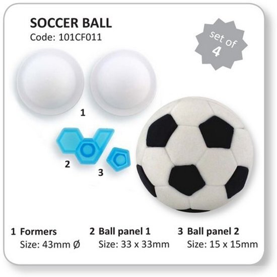 PME Steker Soccer Ball JEM set van 4