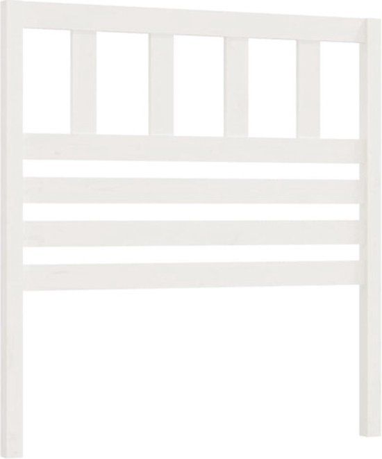 vidaXL Hoofdbord 81x4x100 cm massief grenenhout wit
