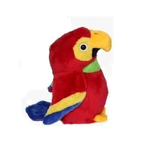 Pluche rode ara papegaai knuffel 15 cm - Tropische vogels speelgoed knuffeldieren