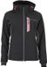 Peak Mountain Dames softshell jack met rits, zwart/nachtgrijs, XXL
