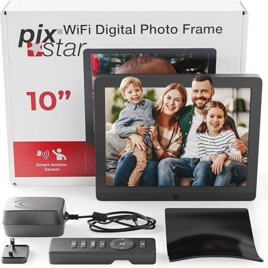 Pix Star Easy Digitale Fotolijst WiFi 10 inch - Zwart