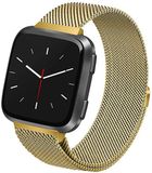 By Qubix Qubix Fitbit Versa Bandje Goud Large RVS Milanese