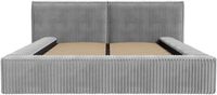 Vente-unique Lit avec rangement velours gris clair 160 x 200 cm