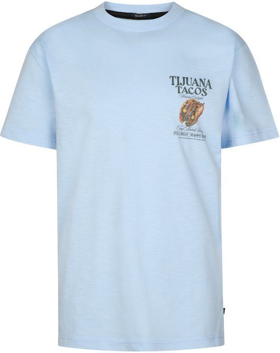 Petrol Industries Jongens T-shirt met grafische rugprint Taco - Blauw - Maat 152