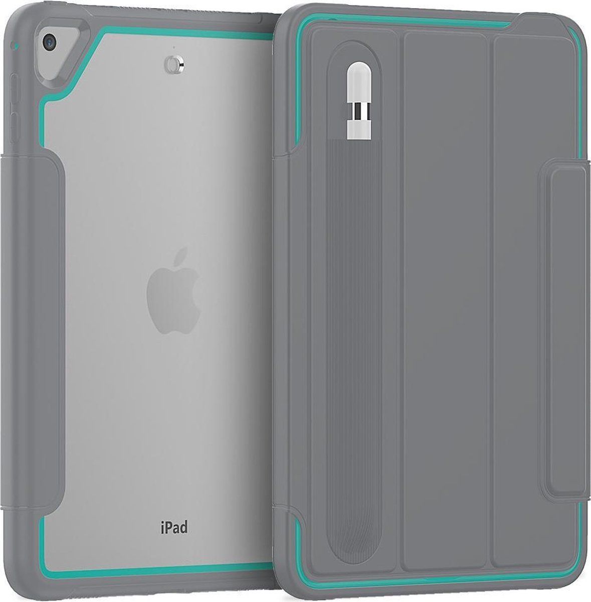 Case2go Apple iPad Mini 7.9 (2019) Hoes / - / - / Licht Blauw/Grijs