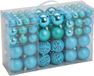 G. Wurm Gmbh + Co. Kg Kerstballen - 100 stuks - turquoise blauw - kunststof - 3-4-6 cm