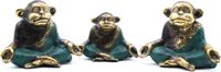 WGifts Set van 3 - Familie Yoga-apen (assortiment maten)