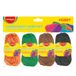 Keyroad Garenset, acryl, regenboogkleuren, 4 x 15 g, voor kleine en kinderen garenprojecten, oranje, groen, bruin, zwart