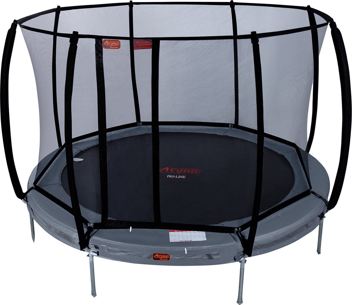 Avyna Pro-Line InGround trampoline 12 Ø365 cm - HD-Plus rand + Royal Class Veiligheidsnet - Grijs