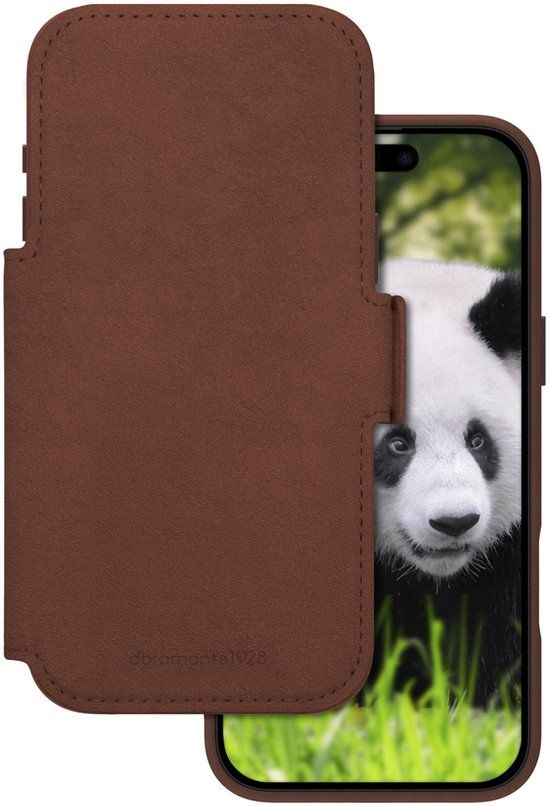 dbramante1928 Lynge Bookcase geschikt voor MagSafe geschikt voor iPhone 17 Pro / 17 Pro Max - Dark Tan