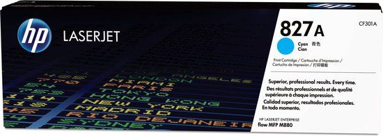 HP 827A Cyaan Toner Cartridge - Origineel - CF301A