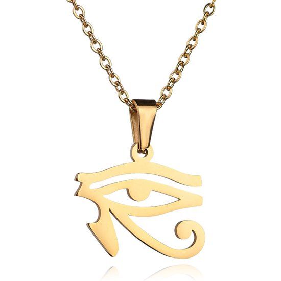 Cilla Jewels Goudkleurige dames ketting Edelstaal Verguld Oog van Horus