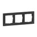 LEGRAND, SEANO+ 3-voudig frame met echt materiaaloppervlak, halogeenvrij thermoplast, duurzame productie en verpakking, kleur: Dark Steel, 765493