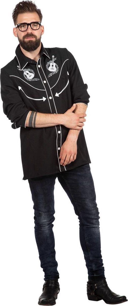 Wilbers Jaren 50 Kostuum Rockabilly Hemd Ruige Rudolf Man Maat 52 Zwart