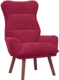 vidaXL Fauteuil Wijnrood Fluweel 69 x 74 x 93 cm